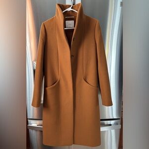 ARITZIA Wilfred Cocoon Coat in Camel | Wool & Cashmere Blend
